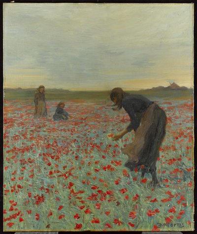 Haşhaş Tarlasındaki Kızlar, 1896 dolayları by Edmund Montague Morris