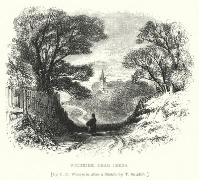 Whitkirk, Leeds yakınlarında (gravür) by Edmund Morison (after) Wimperis