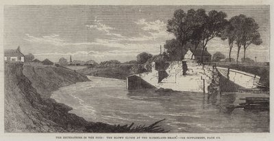 Bataklıklardaki Su Baskınları, Bataklık Drenajındaki Şişmiş Savak by Edmund Morison Wimperis