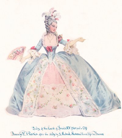 Louis XV Mahkemesi Hanımı, 19. yüzyıl by Edmund Thomas Parris