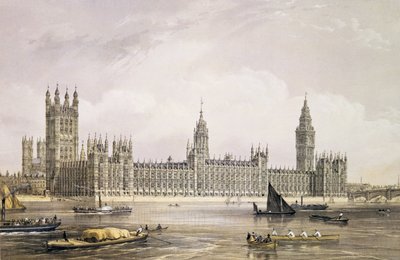 Thomas Picken (fl.1838-d.1870) pub tarafından oyulmuş Yeni Parlamento Evleri. 1852, Lloyd Bros. und Co. (litografi) by Edmund Walker