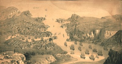 Sivastopol kasabası, kaleleri ve limanları, 1854 by Edmund Walker