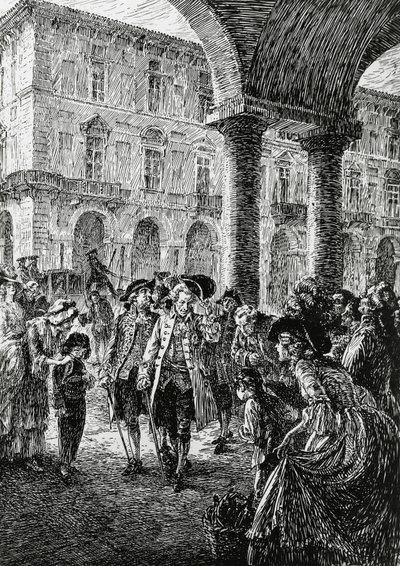 Torino oyun salonları altında buluşma, Fırtına, Satet, Torino için illüstrasyon by Edoardo Calandra