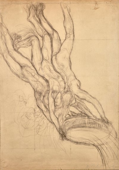 Hyades, c.1914 (kağıt üzerine kurşun kalem) by Edoardo de Albertis
