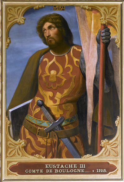 Eustace III, Boulogne Kontu, 1844. by Édouard Alexandre Odier