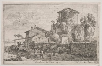 Roma ve Çevresindeki Farklı Görünümler: Appian Yolu Boyunca Mezar by Édouard Baldus