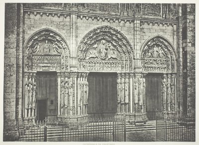 Ana Portal, Chartres Katedrali by Edouard-Denis Baldus