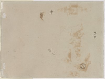 Kolları Kalkmış Bir Adamın Kroki ve Kask Kroki, 1878. by Jean Baptiste Edouard Detaille