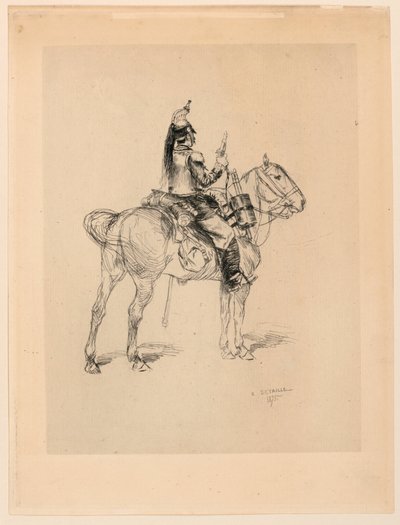 at sırtında avcı by Edouard Detaille