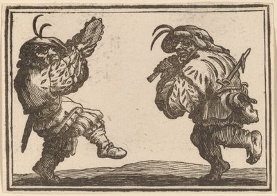 Flüt ve Tef ile Dansçılar by Edouard Eckman after Jacques Callot
