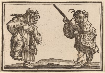 Udlu Dansçılar by Edouard Eckman after Jacques Callot
