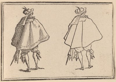 Arkadan Görülen Büyük Mantolu Beyefendi by Edouard Eckman after Jacques Callot