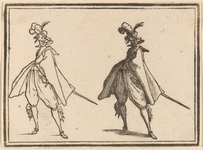 Büyük Mantodaki Beyefendi, Önden Görünüm by Edouard Eckman after Jacques Callot