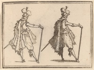 Bastonlu beyefendi by Edouard Eckman after Jacques Callot