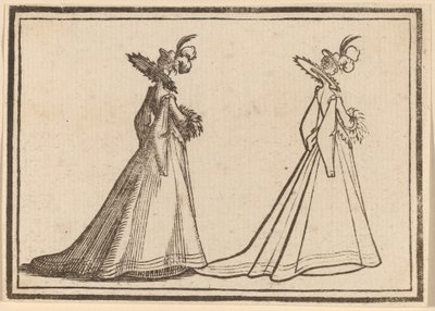 Büyük Paltolu Bayan by Edouard Eckman after Jacques Callot