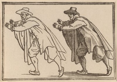 Aniden Hareket Eden Adam by Edouard Eckman after Jacques Callot