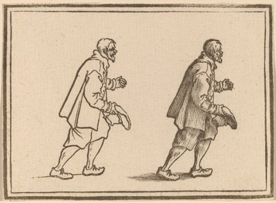 Elinde Şapkalı Köylü by Edouard Eckman after Jacques Callot