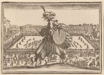 Piazza Santa Croce, Floransa by Edouard Eckman after Jacques Callot