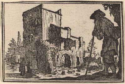 Çoban ve Harabeler by Edouard Eckman after Jacques Callot