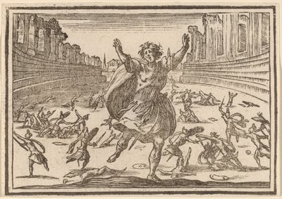 Bir Roma Sirki'nde Çatışma by Edouard Eckman after Jacques Callot