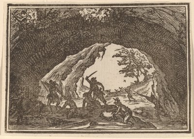 Soygunculara Saldıran Askerler by Edouard Eckman after Jacques Callot