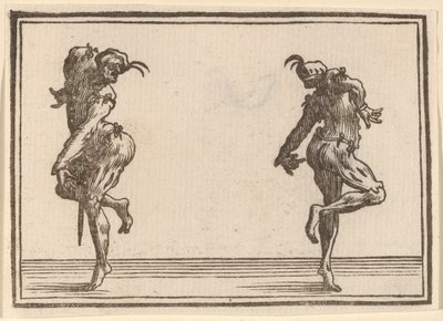 Dans eden iki pantalon by Edouard Eckman after Jacques Callot