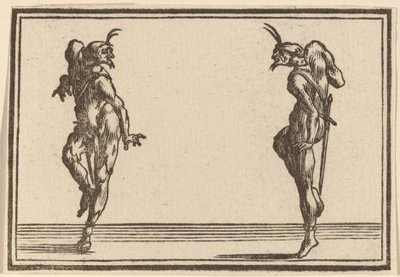 Dans eden iki pantalon by Edouard Eckman after Jacques Callot