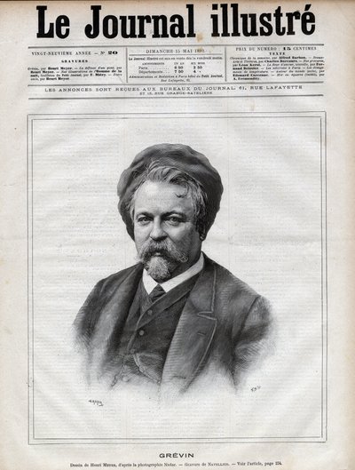 Alfred Grevin (1827-1892) heykeltıraş, karikatürist, karikatürist, karikatürist ve Fransız tiyatro kostümleri tasarımcısı - Nadar