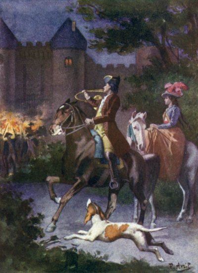 Göz açıp kapayıncaya kadar bütün Maupratlar kapı eşiğindeydi. George Sand tarafından Mauprat için illüstrasyon by Edouard Henri Avril