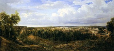 Leon şehrinin görünümü, İspanya, 1857 by Edouard Jean Marie Hostein