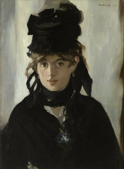 Bir Buket Menekşe ile Berthe Morisot, c. 1880 by Édouard Manet