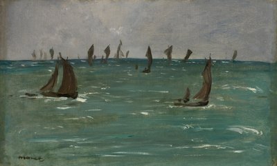 Berck-sur-Mer'deki tekneler, 1873. by Édouard Manet
