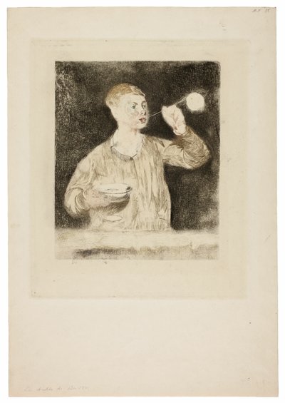 Çocuk Üfleme Sabun Köpüğü by Édouard Manet