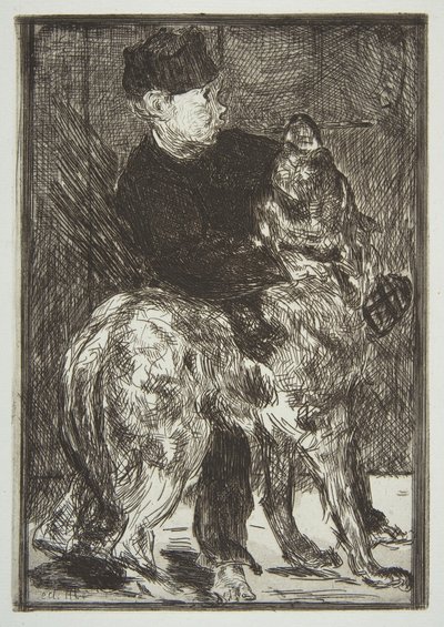 Oğlan ve Köpek, 1862. by Édouard Manet