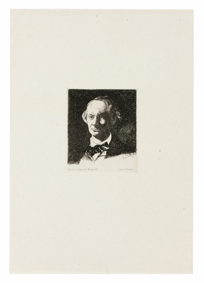 Charles Baudelaire, Tam Yüz III by Édouard Manet