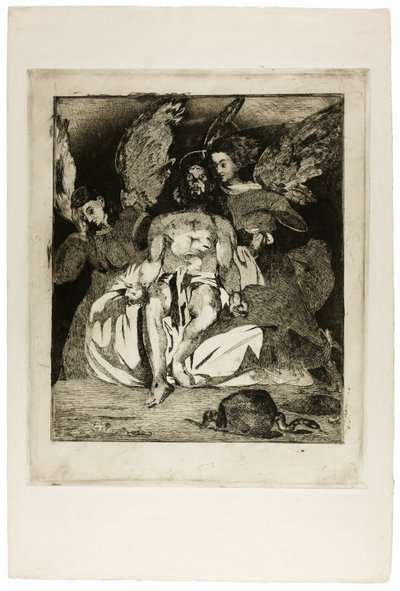 Meleklerle Ölü İsa by Édouard Manet