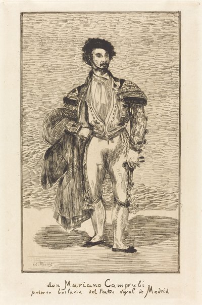 Don Mariano Camprubi (Dansçı) by Édouard Manet