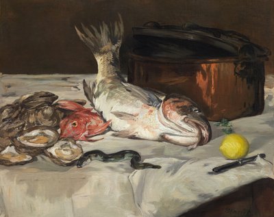 Balık Natürmort, 1864. by Édouard Manet