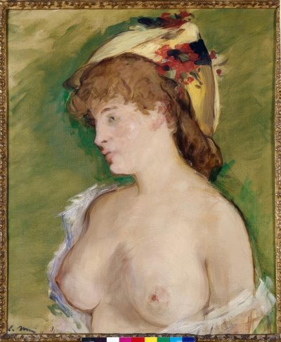 üstsüz sarışın by Édouard Manet