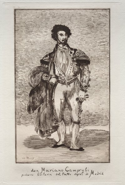 Dansçı Don Mariano Camprubi. by Édouard Manet
