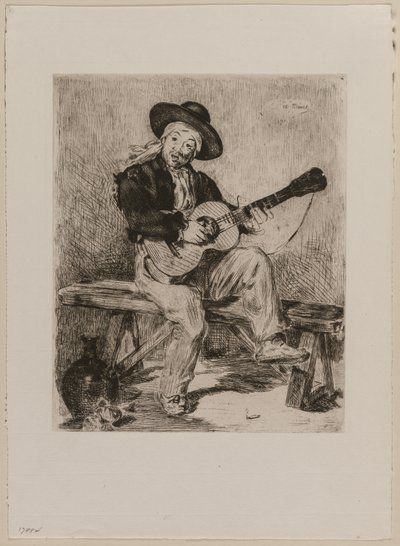 Gitarrero, 1861. by Édouard Manet