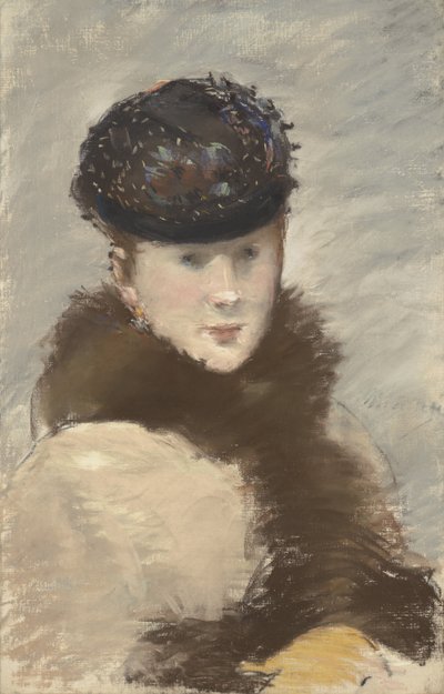 Mery Laurent Küçük Bir Başörtüsü Takıyor, 1882 by Édouard Manet