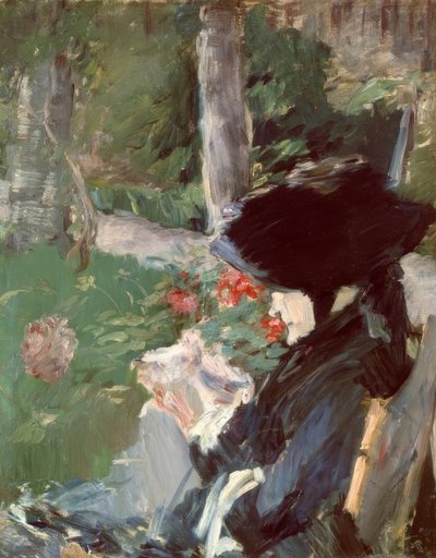 Bellevue bahçesinde Madam Manet anne by Édouard Manet