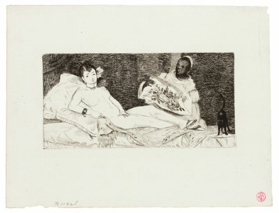 Olympia (yayınlanmış plaka) by Édouard Manet