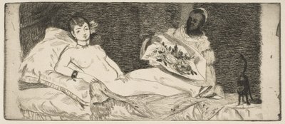 Olympia küçük tabak, 1867. by Édouard Manet