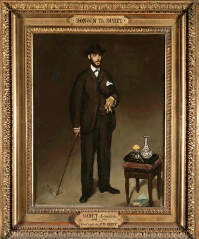 Portre ve Theodore Duret (1838-1927), koleksiyoncu ve sanat eleştirmeni Resim, Edouard Manet (1832-1883) 1868 Güneş. 0,43x0,35 m Paris, musee du petit palais - Koleksiyoncu ve sanat eleştirmeni Theodore Duret