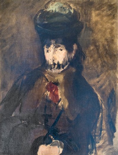 Berthe Morisot'un duvaklı portresi, yak. 1872 (tuval üzerine yağlı boya) by Édouard Manet