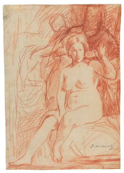 Oturmuş Çıplak by Édouard Manet