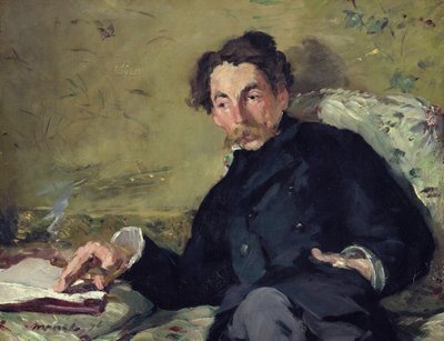 Stephane Mallarme (1842-98) 1876 (tuval üzerine yağlı boya) by Édouard Manet