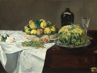 Kavun ve Şeftali ile Natürmort, 1866 dolayları by Édouard Manet